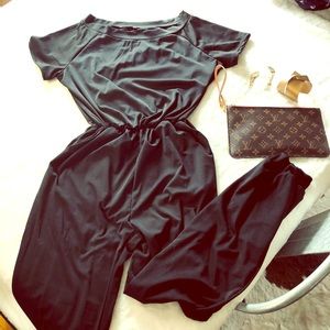 Black jumpsuit with pockets